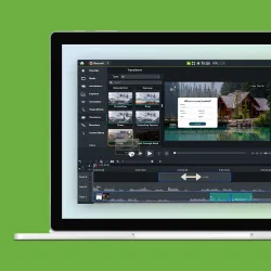 Image of Camtasia running on a laptop